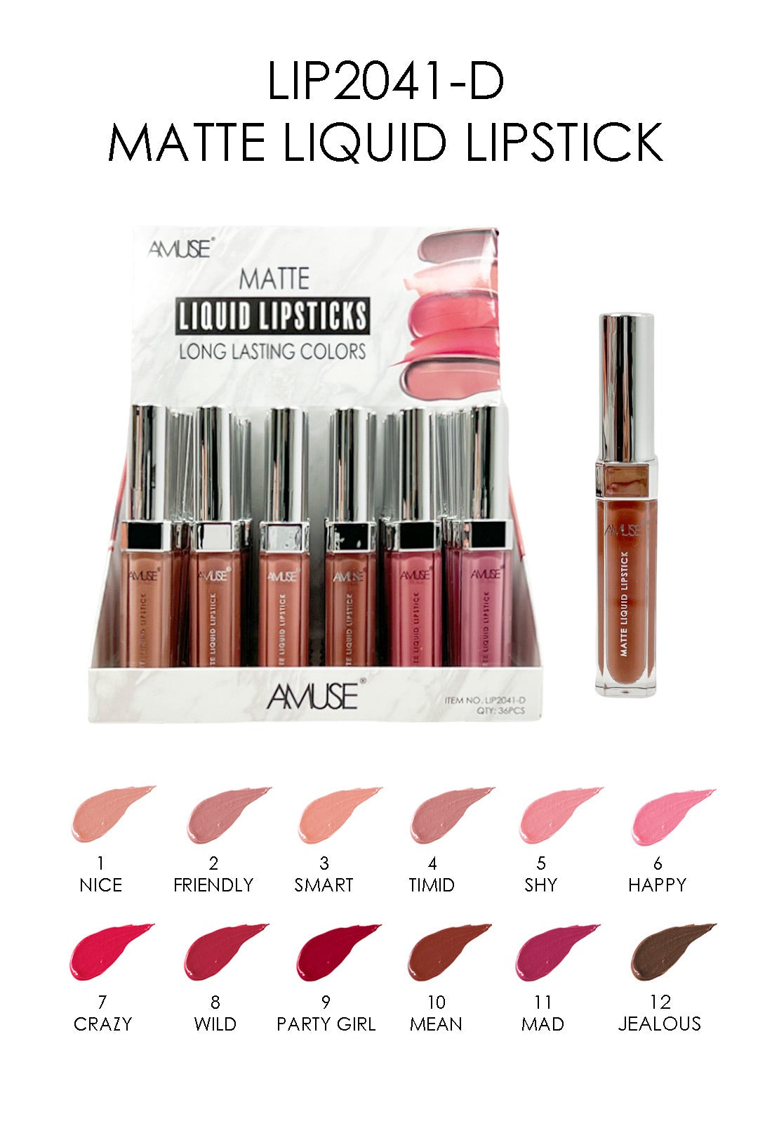 AMUSE MATTE LIQUID LIPSTICK, display