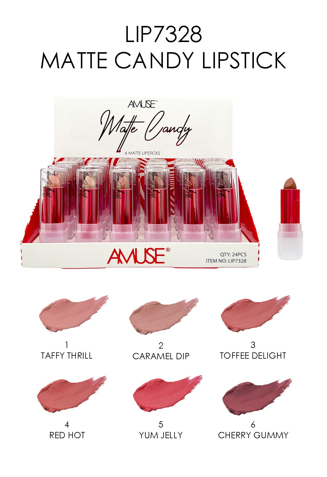 Amuse MATTE CANDY LIPSTICK, Display