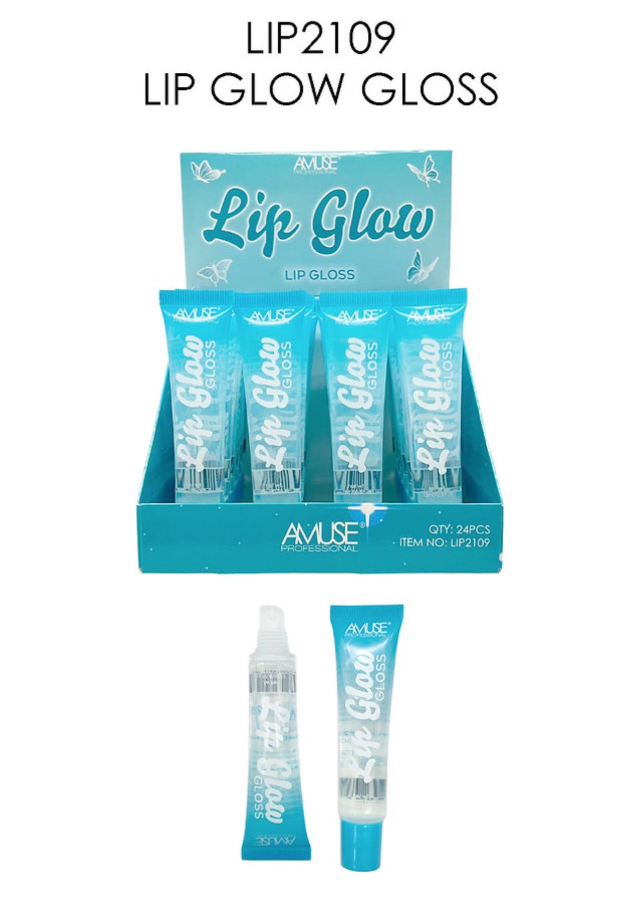 AMUSE - LIP GLOW - LIP GLOSS - 24 PCS DISPLAY